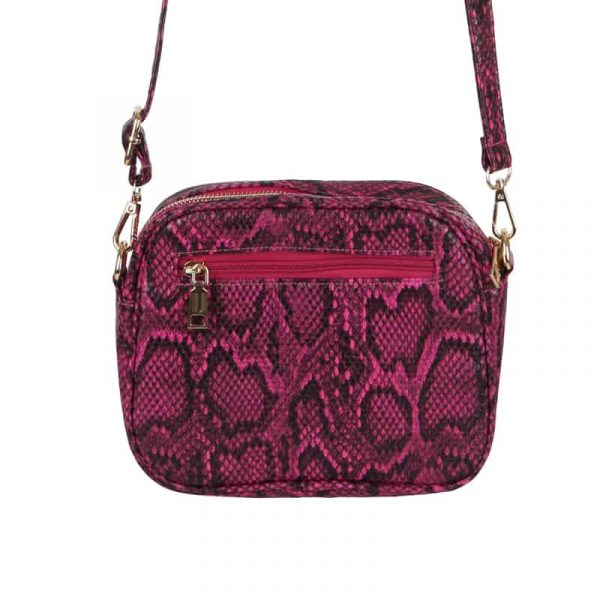 Tas | Slangenprint fuchsia - Afbeelding 2